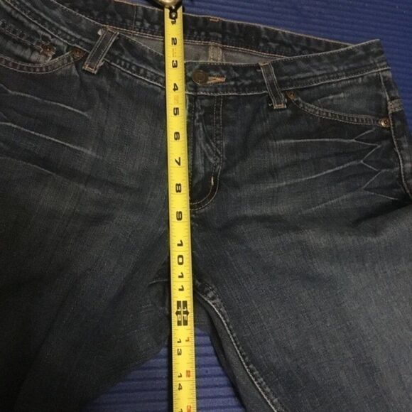 Express 70s Y2K Vintage Flare Bell Bottom Hippie Flower Embroidered Jeans 12 - Picture 11 of 12